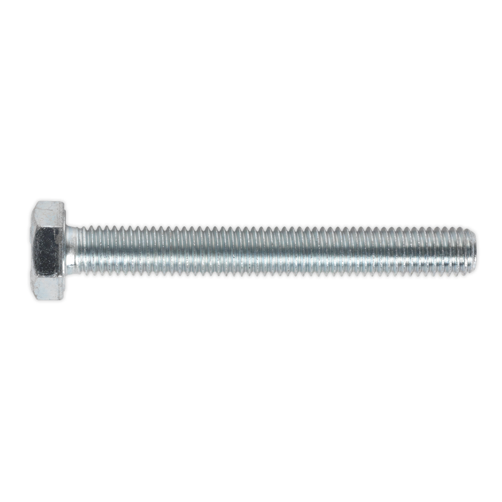 8.8 Zinc Plated HT Setscrew M10 x 80mm, DIN 933 - Pack of 25