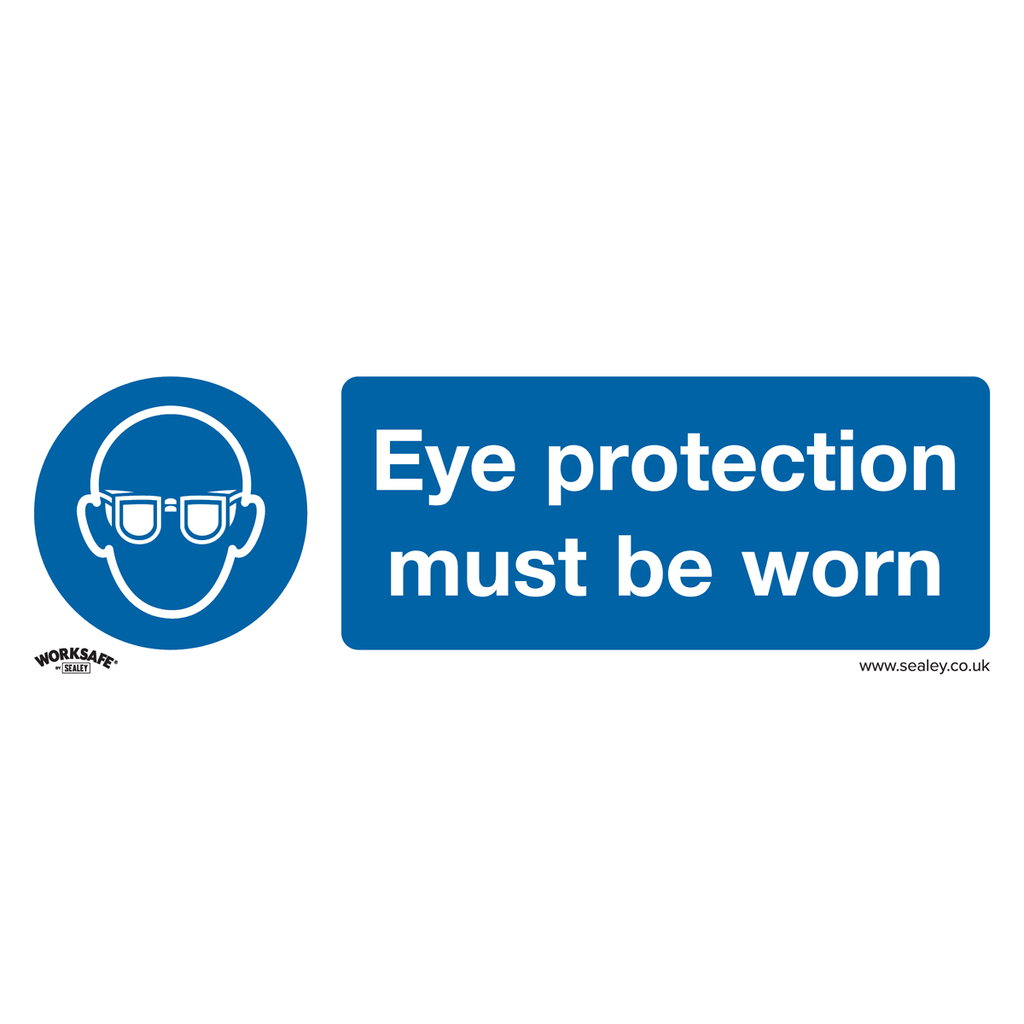 Worksafe® Eye Protection Must Be Worn Safety Sign - Self-Adhesive Vinyl