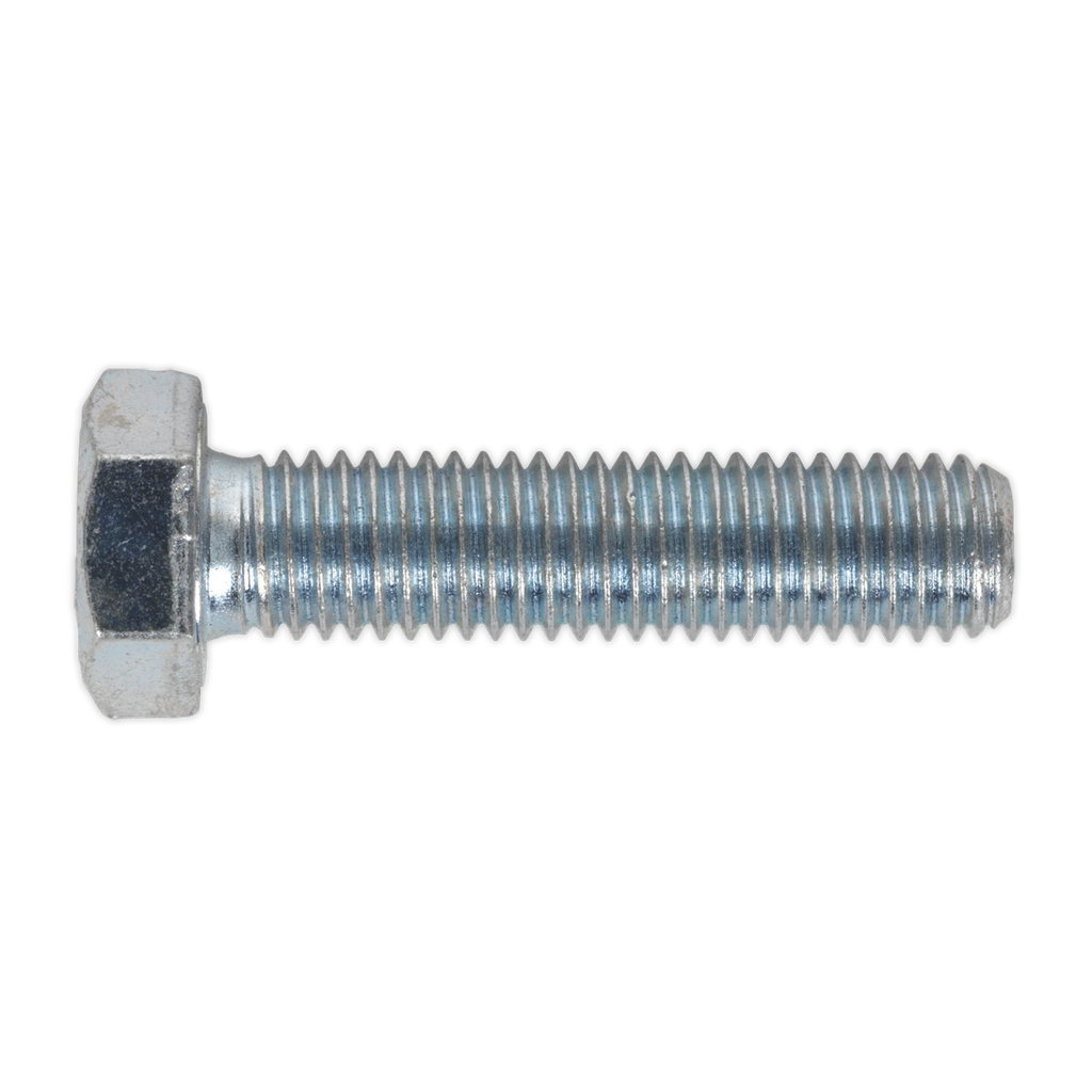 8.8 Zinc Plated HT Setscrew M12 x 50mm, DIN 933 - Pack of 25