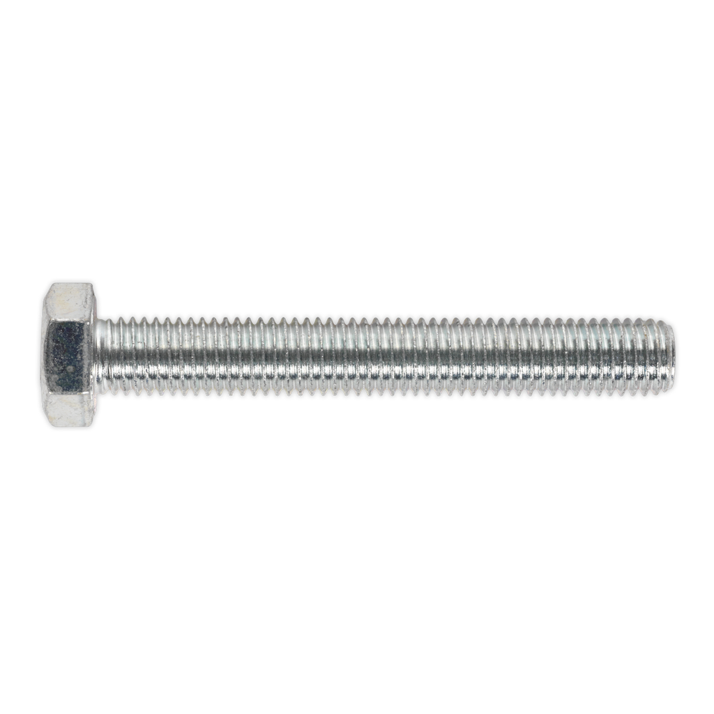 Sealey 8.8 Zinc Plated HT Setscrew M14 x 100mm, DIN 933 - Pack of 10