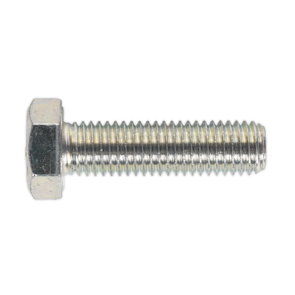 Sealey 8.8 Zinc Plated HT Setscrew M14 x 50mm, DIN 933 - Pack of 10