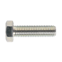 8.8 Zinc Plated HT Setscrew M14 x 50mm, DIN 933 - Pack of 10