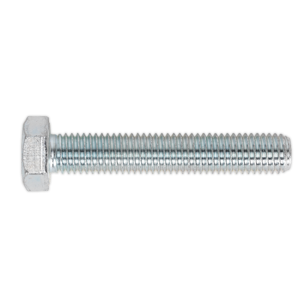 Sealey 8.8 Zinc Plated HT Setscrew M14 x 80mm, DIN 933 - Pack of 10