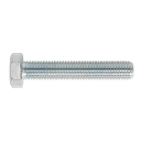 8.8 Zinc Plated HT Setscrew M14 x 80mm, DIN 933 - Pack of 10