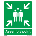 Sealey Worksafe® Assembly Point Safety Sign - Rigid Plastic