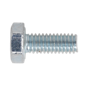 Sealey 8.8 Zinc Plated HT Setscrew M4 x 16mm, DIN 933 - Pack of 50