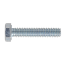 Sealey 8.8 Zinc Plated HT Setscrew M4 x 20mm, DIN 933 - Pack of 50