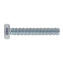 Sealey 8.8 Zinc Plated HT Setscrew M4 x 25mm, DIN 933 - Pack of 50