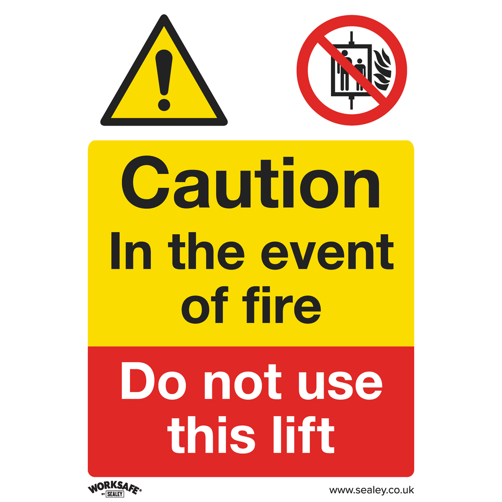 Sealey Worksafe® Caution Do Not Use Lift Safety Sign - Rigid Pla