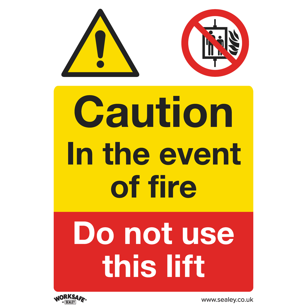 Sealey Worksafe® Caution Do Not Use Lift Safety Sign, Rigid Plas