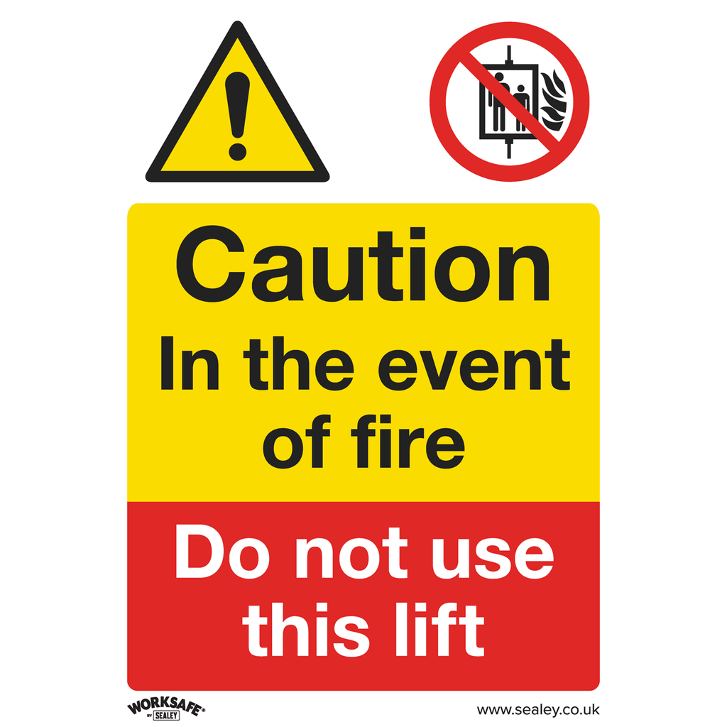 Worksafe® Caution Do Not Use Lift Safety Sign, Self-Adhesive Vinyl - Pack of 10