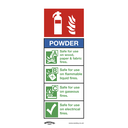 Sealey Worksafe® Powder Fire Extinguisher Safety Sign - Self-Adhesive Vinyl