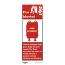 Worksafe® Fire Blanket Safety Sign - Self-Adhesive Vinyl