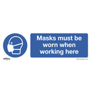 Sealey Worksafe® Masks Must Be Worn Safety Sign, Rigid Plastic -