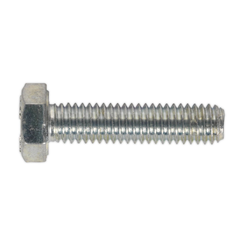 Sealey 8.8 Zinc Plated HT Setscrew M6 x 25mm, DIN 933 - Pack of 50