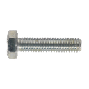Sealey 8.8 Zinc Plated HT Setscrew M6 x 25mm, DIN 933 - Pack of 50