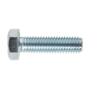 8.8 Zinc Plated HT Setscrew M8 x 30mm, DIN 933 - Pack of 50