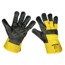 Sealey Worksafe® Rigger's Gloves with Hide Palm - Pack of 6 Pairs