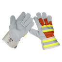 Sealey Worksafe® Reflective Rigger's Gloves - Pair