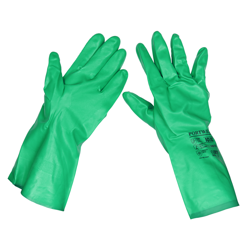 Sealey Cuffed Nitrile Gauntlets 330mm - Pair