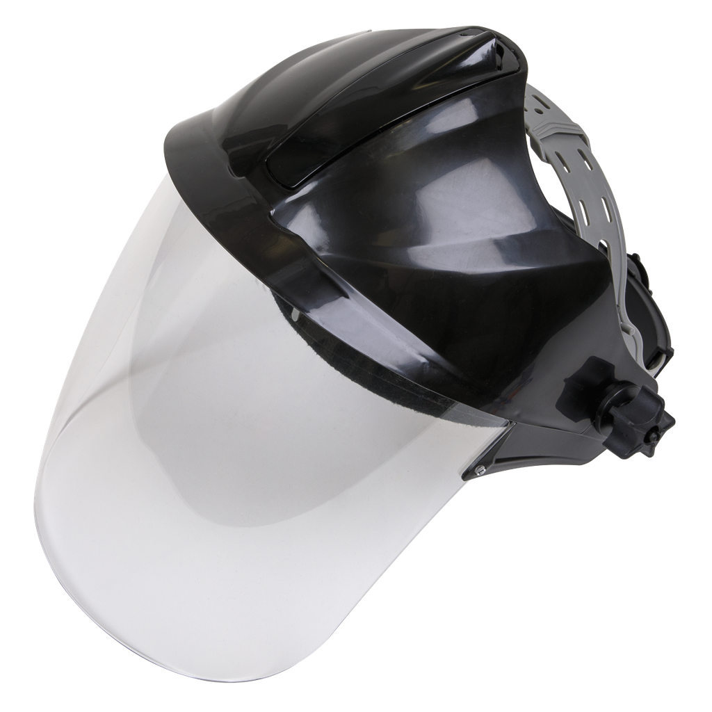 Sealey Worksafe® Deluxe Brow Guard with Aspherical Polycarbonate Full Face Shield