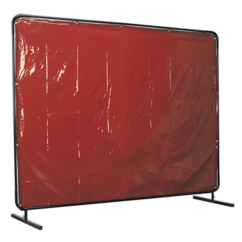 Sealey Workshop Welding Curtain & Frame 2.4 x 1.75m  - EN ISO 25980:2014