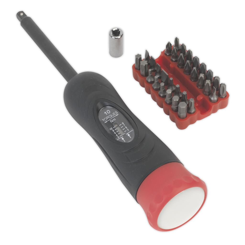 Premier Digital Torque Screwdriver Set 1/4"Sq Drive 2-10Nm 34pc