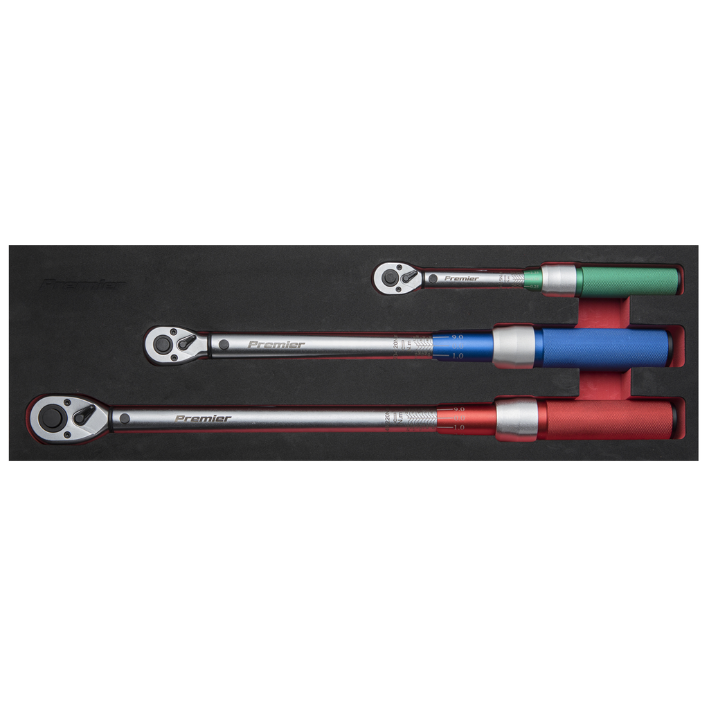 Sealey Premier Calibrated Micrometer Torque Wrench Set 3pc