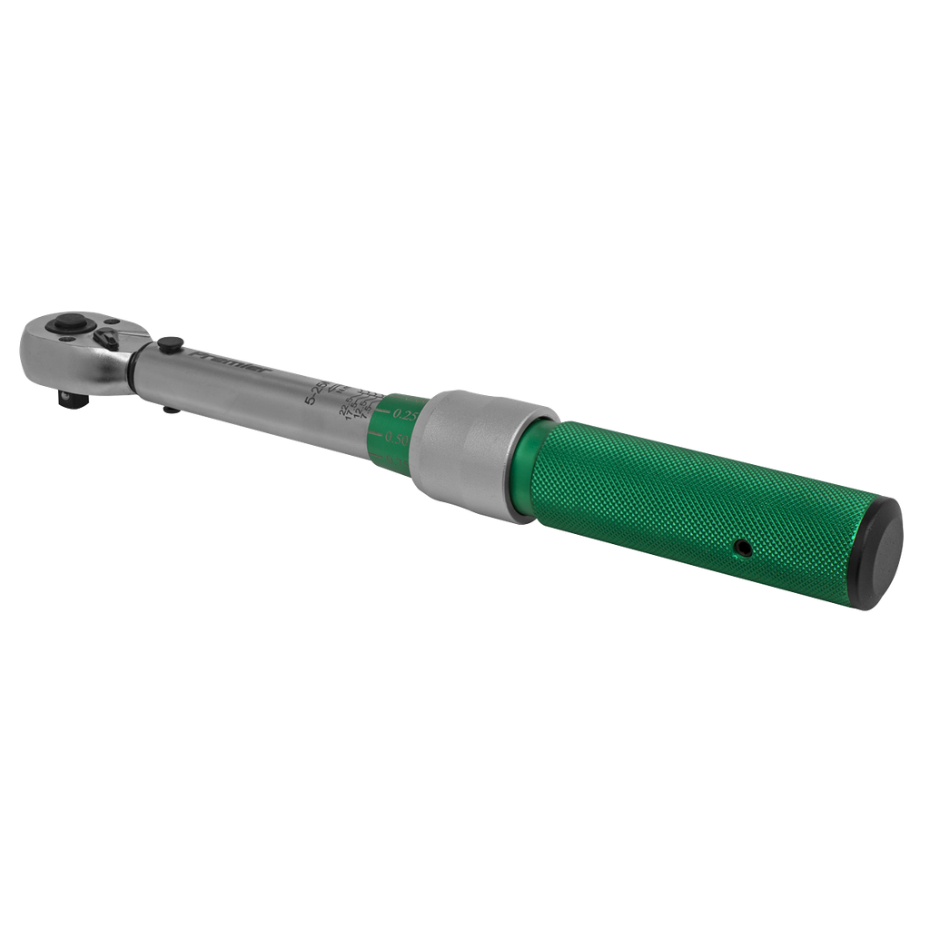 Sealey Premier Calibrated Micrometer Torque Wrench 1/4"Sq Drive 5-25Nm