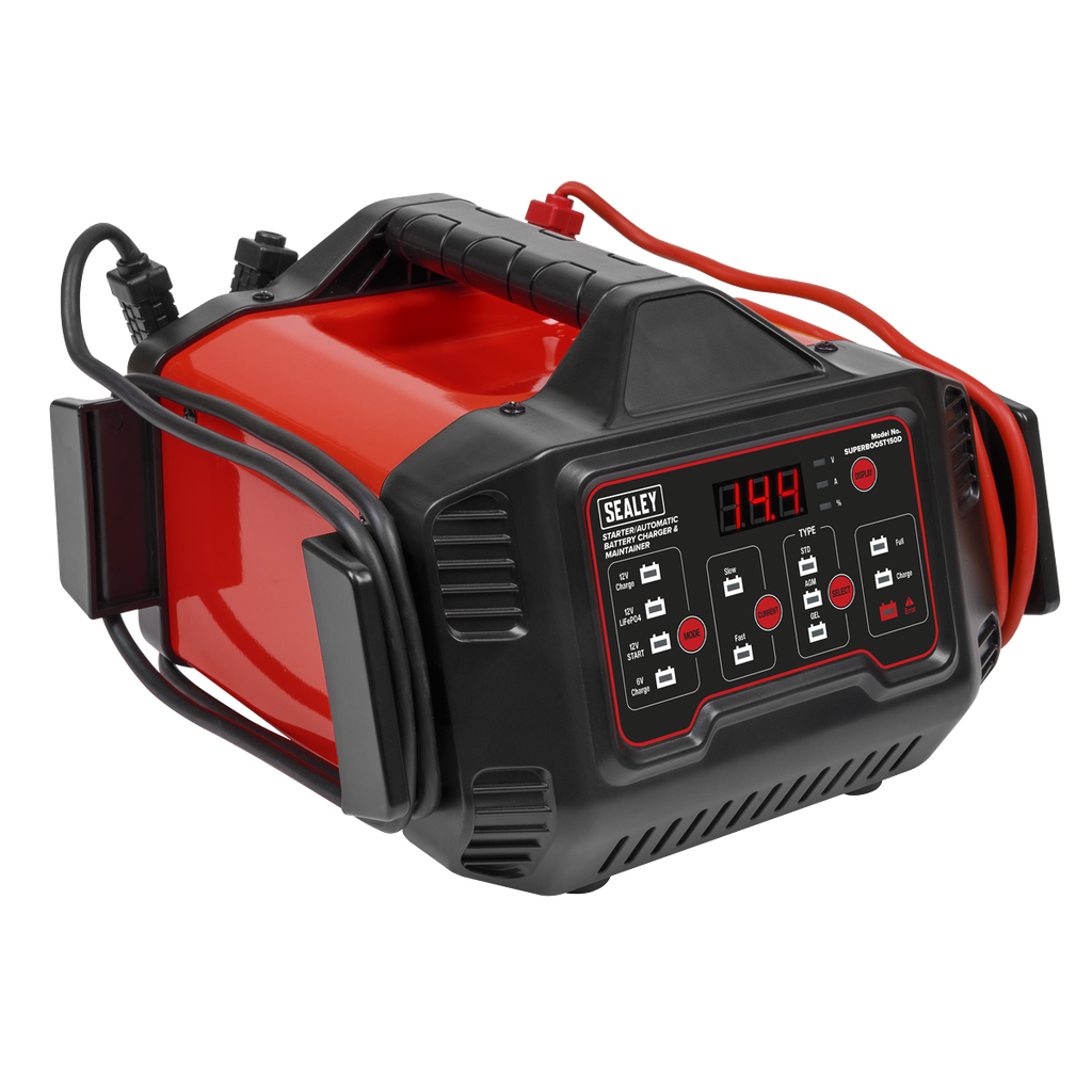 Sealey 6/12V Automatic Battery Charger & Maintainer 150A Starter/15A
