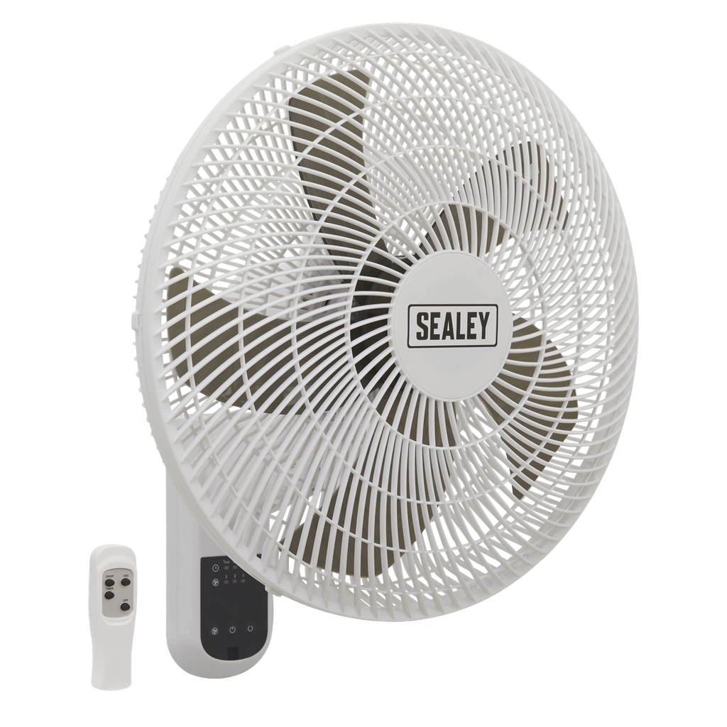 Sealey 3-Speed Wall Fan with Remote Control 18" 230V