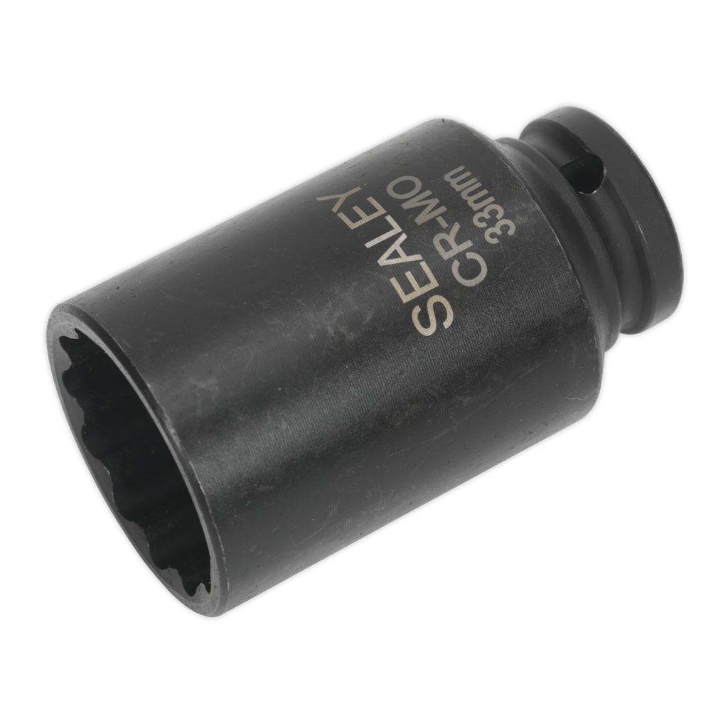 Sealey Premier Bi-Hex Deep Impact Socket 1/2"Sq Drive 33mm