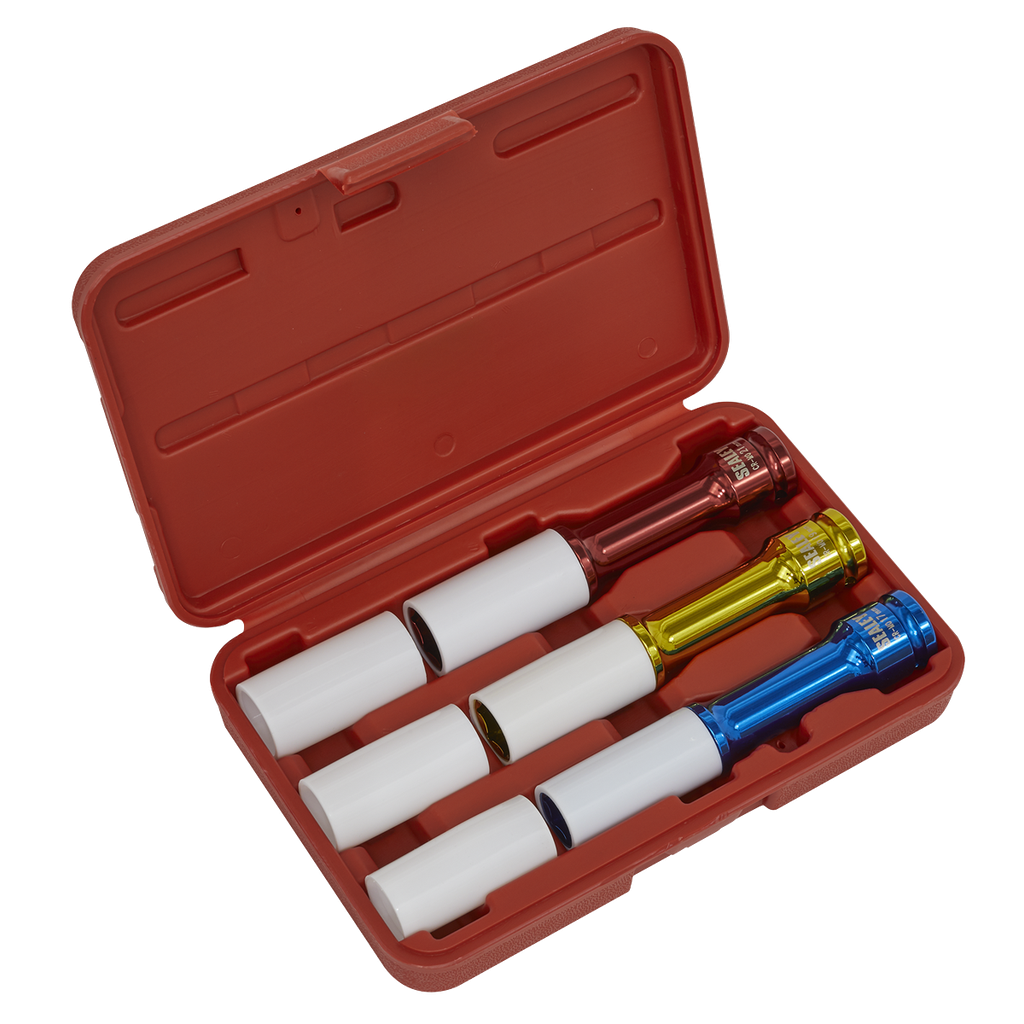 Sealey Alloy Wheel Impact Socket Set 1/2"Sq Drive 3pc