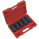 Sealey Impact Hub Nut Socket Set 1/2"Sq Drive 5pc