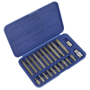 Sealey Premier Ribe Bit Set 3/8" & 1/2"Sq Drive 22pc