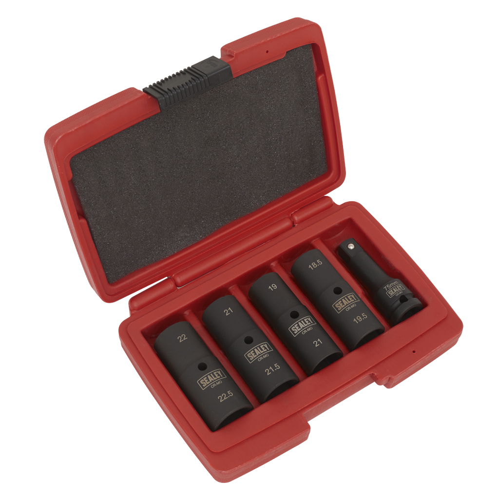 Double Ended Impact Socket Set 1/2"Sq Drive 5pc