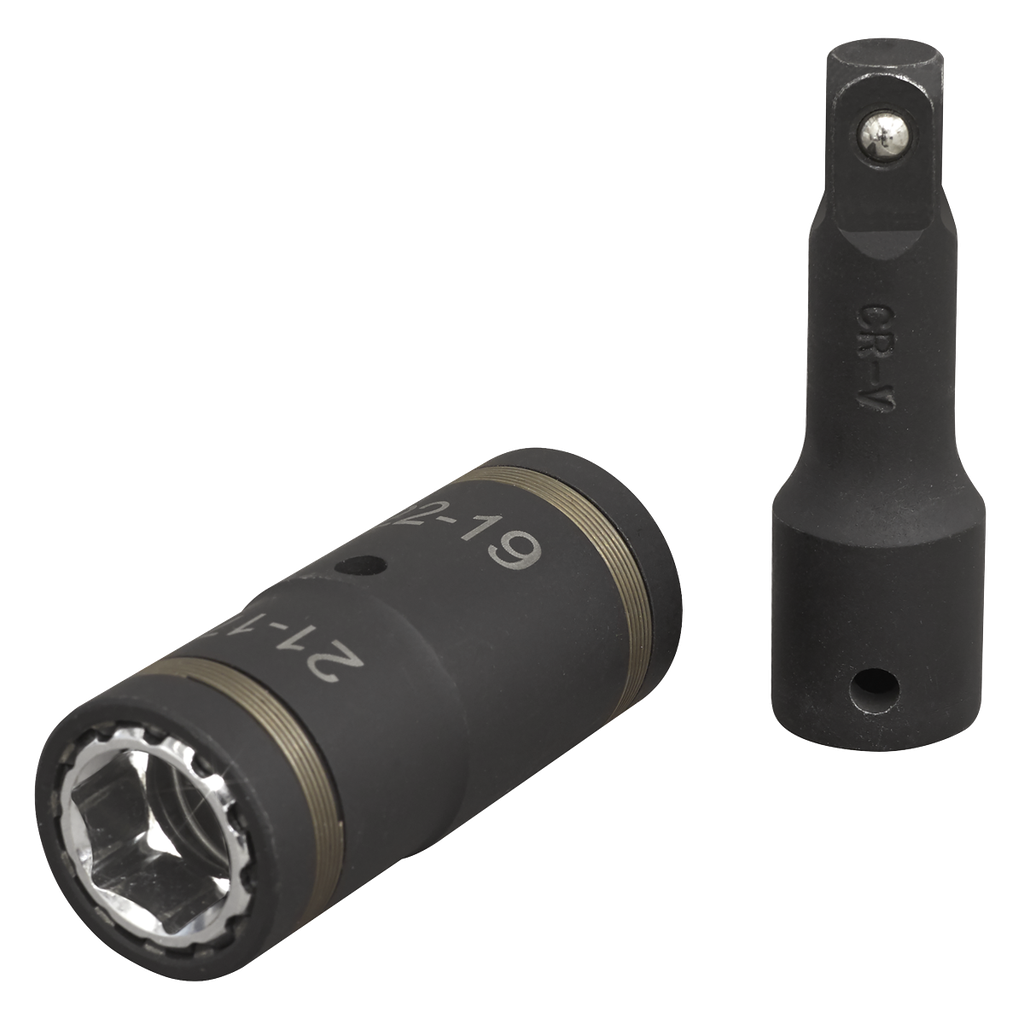 Sealey 4-in-1 Impact Socket Set 1/2"Sq Drive 2pc