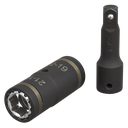 Sealey 4-in-1 Impact Socket Set 1/2"Sq Drive 2pc