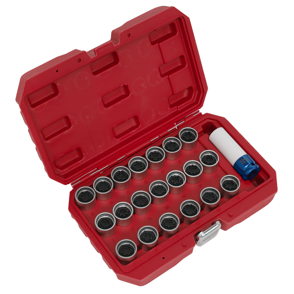 Sealey Locking Wheel Nut Key Set for Audi 21pc