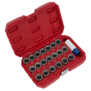 Sealey Locking Wheel Nut Key Set for Audi 21pc