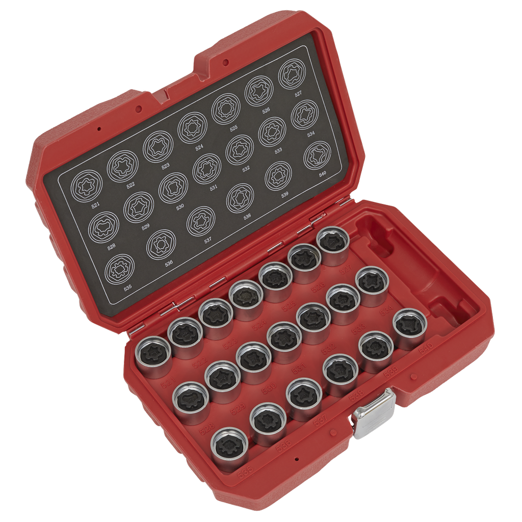 Sealey Locking Wheel Nut Key Set for VAG 20pc