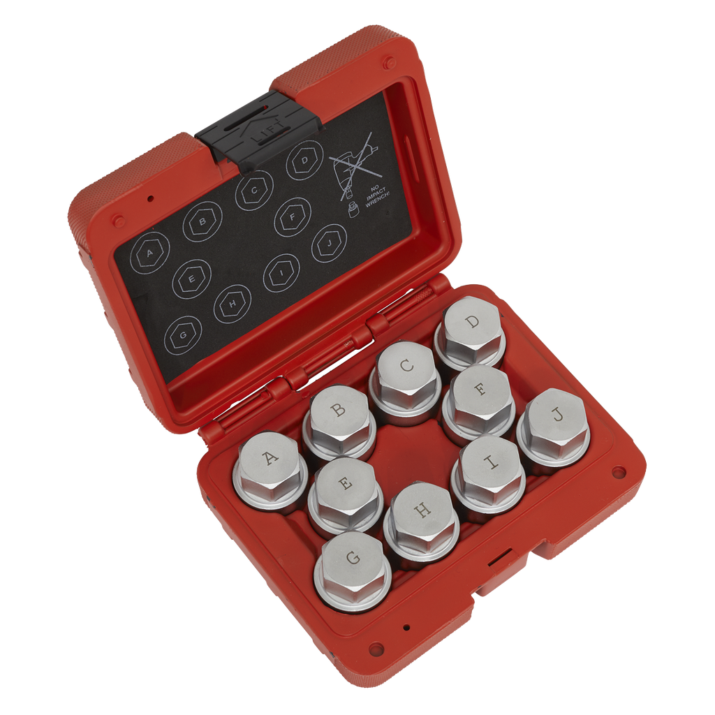 Sealey Locking Wheel Nut Key Set for Land Rover 10pc
