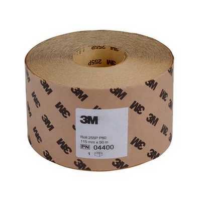 3M P80 115mm x 50M Abrasive Roll 255P (Each)