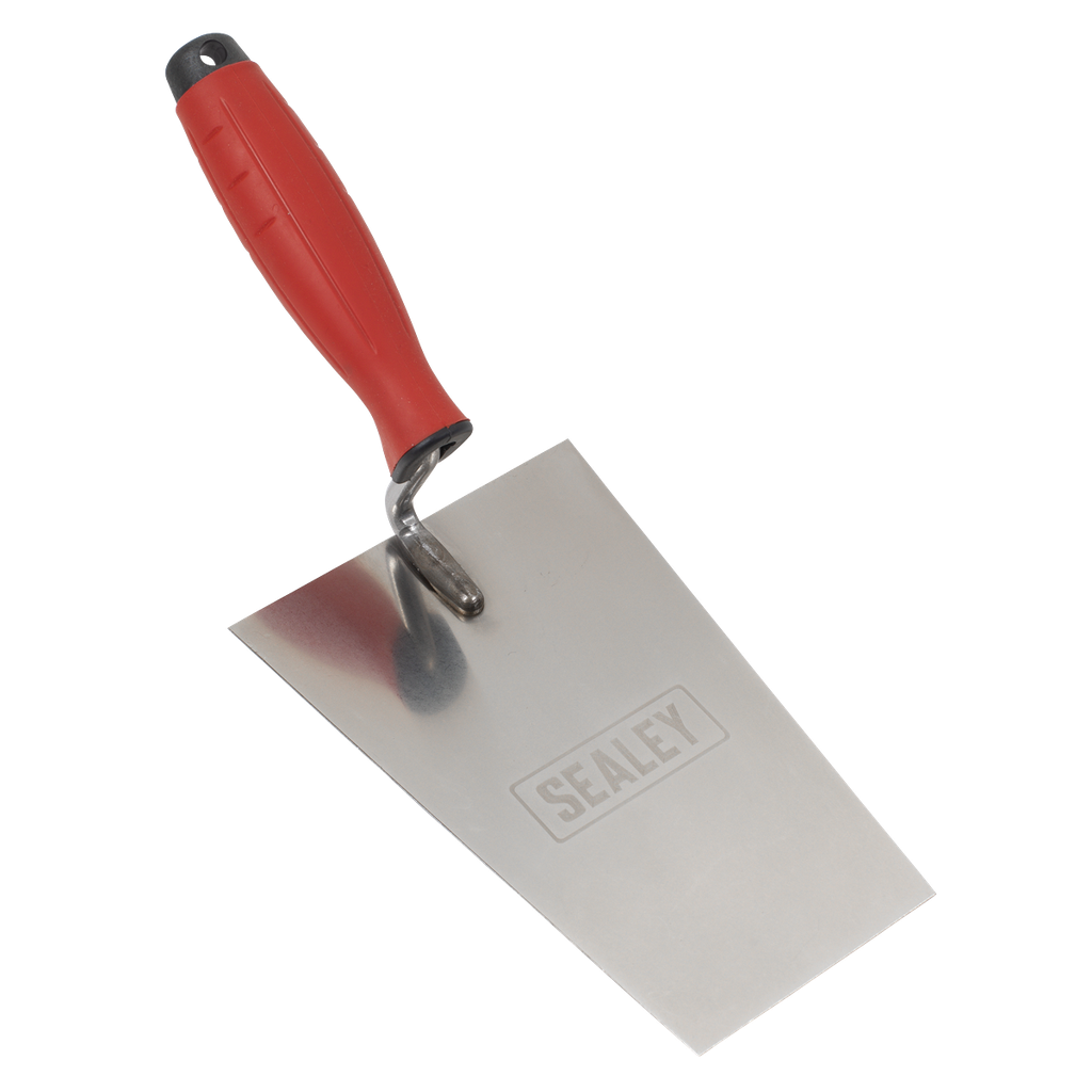 Sealey Stainless Steel Bucket Trowel with Rubber Handle 180mm