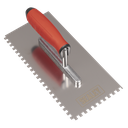 Sealey Stainless Steel 6mm Notched Trowel with Rubber Handle 270mm