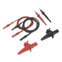 Sealey Automotive Test Lead & Crocodile Clip Set 6pc