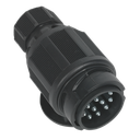 Sealey Towing Plug 13-Pin Euro Plastic 12V Twin Inlet