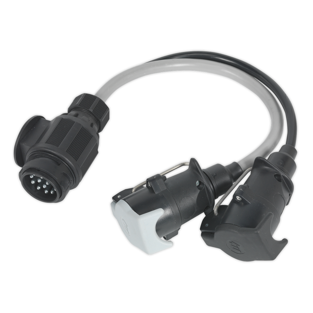 Sealey Conversion Lead 13-Pin Euro to 7-Pin N & S Type Plugs 12V