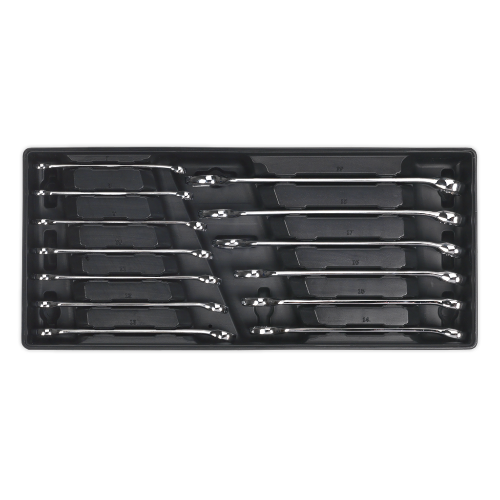 Sealey Premier Combination Spanner Set with Tool Tray 13pc