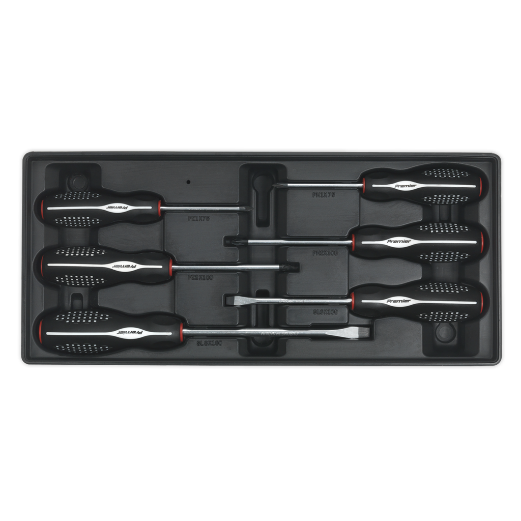 Sealey Premier Screwdriver Set with Tool Tray 6pc
